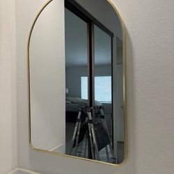 Gold Arch Vanity Mirror
