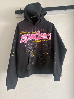 Sp5der Black Graphic Hoodie