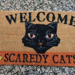 SCAREDY CAT WELCOME MAT