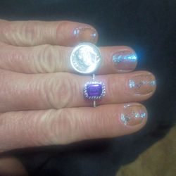 Sterling silver amethyst ring