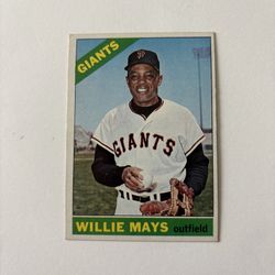 1966  Willie Mays Topps Baseball Card #1 – San Francisco Giants HOF Exmint