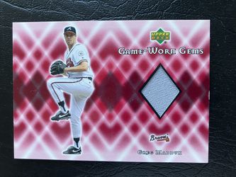 Atlanta Braves, Hall of Famer, Greg Maddux game worn jersey card