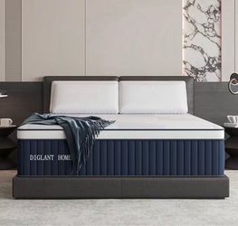 Cal-king Mattress, 14Inch Medium Plush Euro Top Memory Foam Hybrid Mattress, Edge Support & Pressure Relief Individual Pocket Springs Full Size Mattre