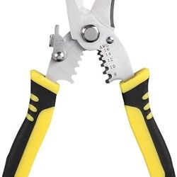 Wire Cutters Wire Crimping Tool Cutting Scissor Ultra Sharp Cutter Scissor with Wire Stripper 8-16AWG