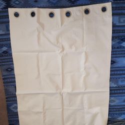 2 Panels White Blackout Curtains