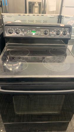 GE glass top stove with warranty