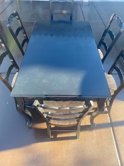 Dining table and 6 chairs