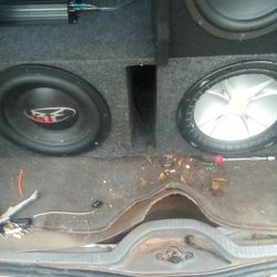 1000 Watts Punch 12 Subwoofer N A 300 Watts Kicker  12 Subwoofer N A 500 Watt Dual 10 Subwoofer N A 600 Watts Rockville Amplifier  N 4 gauge Wire Need