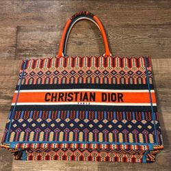 Dior Book Embroidered Canvas Tote