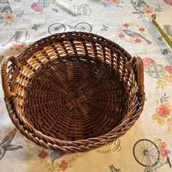 Vintage Woven Basket 