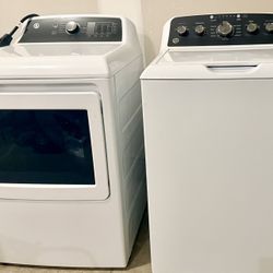 GE Washer And Dryer - White- Excellent Condition  $600