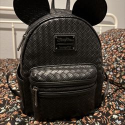 Disney Loungefly Black Woven Backpack