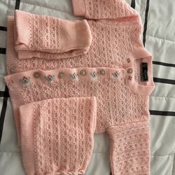 Baby Knitted Sweater/mittens/hat