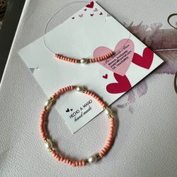 Pearl And Beads Necklace And Bracelet 