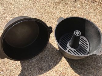 Nice Ultimate turkey cast iron Camp chef convection roaster dutch oven pot for Sale in Columbia SC OfferUp