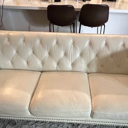 White Leather Couch for Sale 