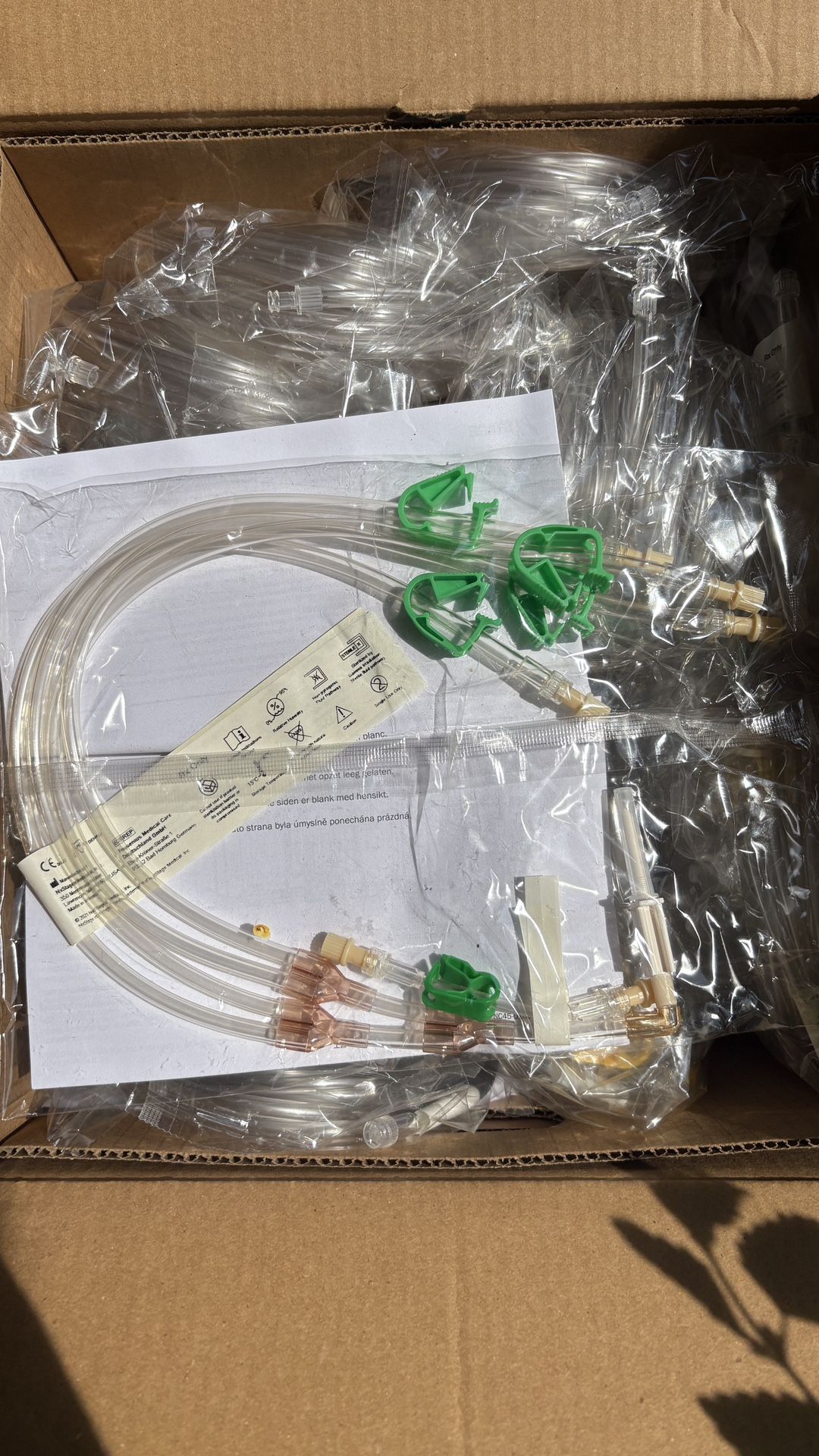 Unopened dialysis supplies (factory sealed/sterile)