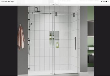 Shower door enclosure
