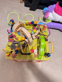 Wooden Activity Cube Bead Maze Toy