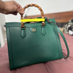 GG Green leather Bag
