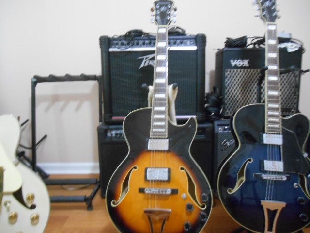 TOBACCO IBANEZ AG75 HOLLOWBODY ELECTRIC GUITAR w CASE