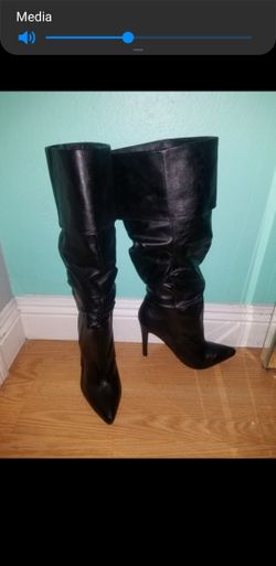 Black High Thigh Boots...size 9 womens..Brand New!