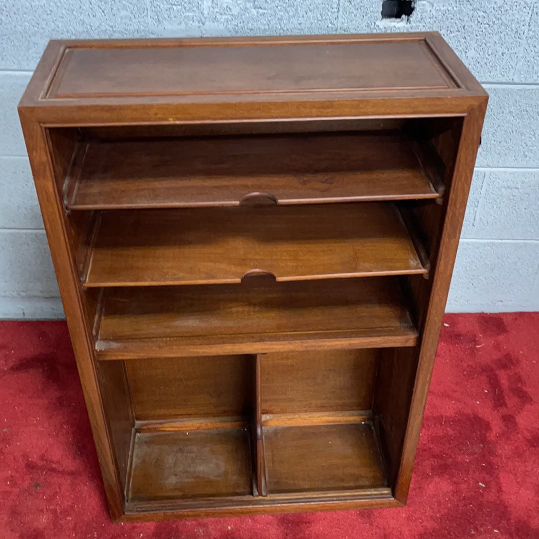 Vintage Mahagony Cabinet Shelf Holder wood records storage