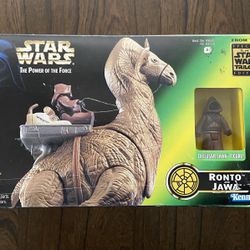 Star Wars 1997 Power Of The Force Series Ronto And Jawa Boxed Swt