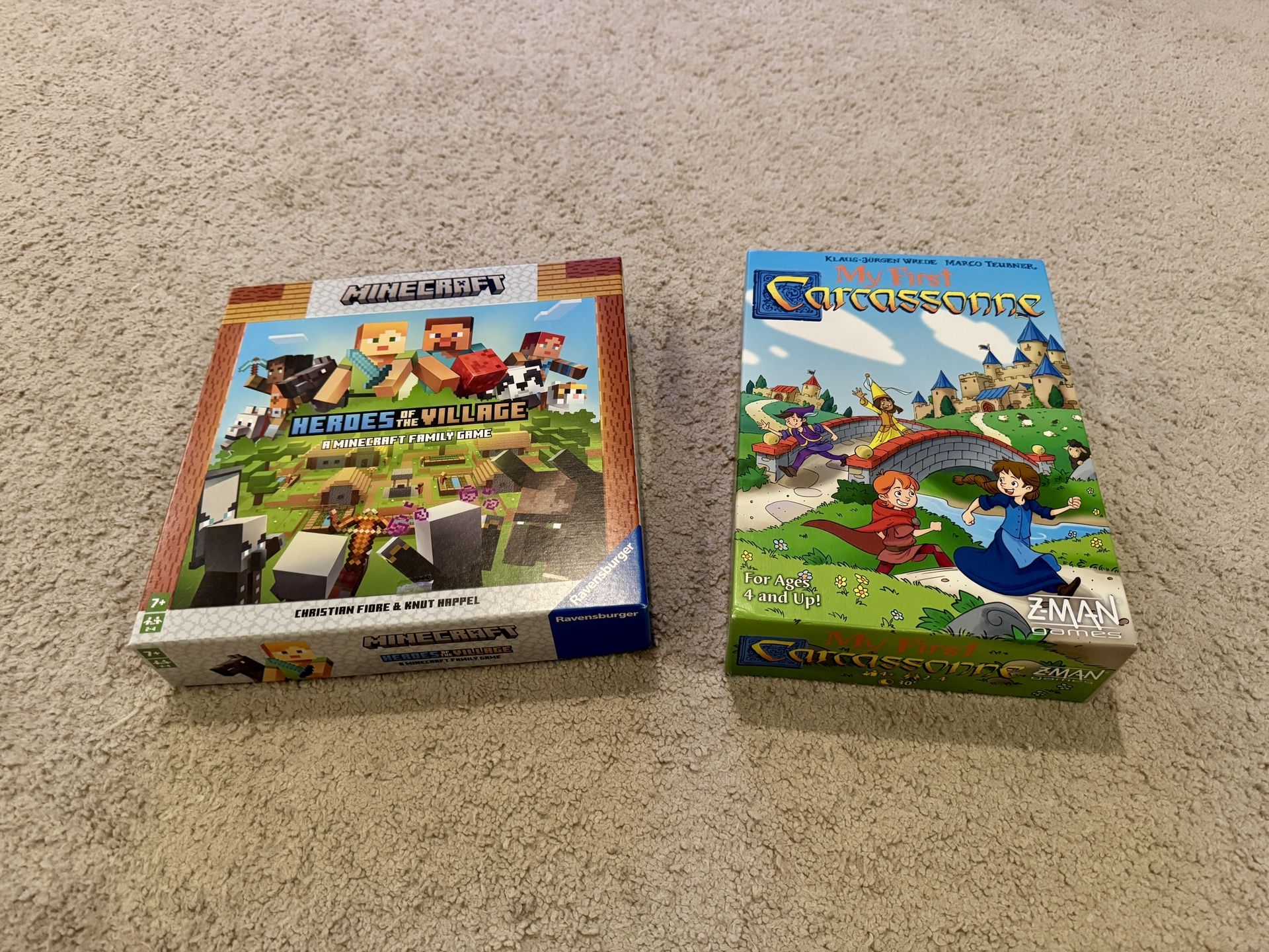Kids Carcassonne + Minecraft Heroes of the Village