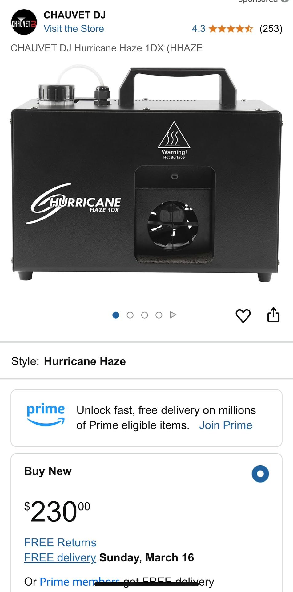 Chauvet Hurricane Hazer
