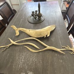 Vintage Brass Whale