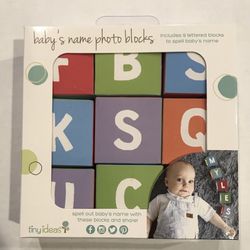 Baby name letter blocks