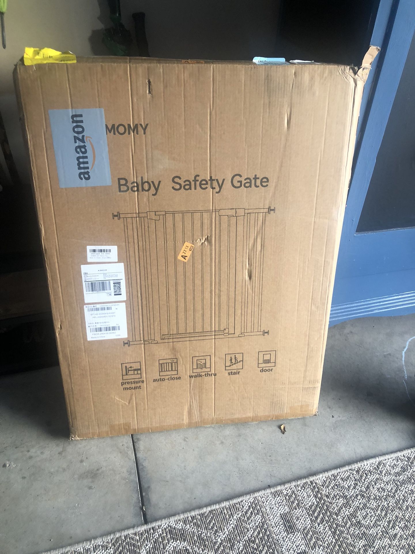 Black -Baby Security Gate