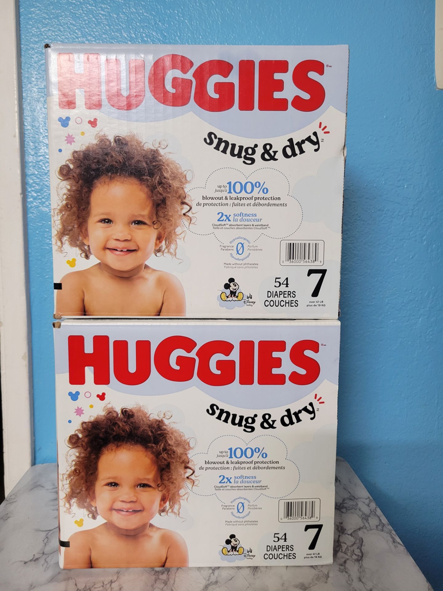 Huggies Size #7 $22 Each (54 Diapers)