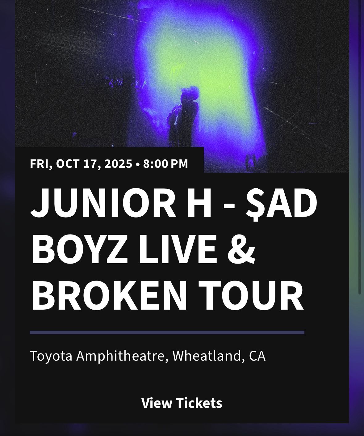 JUNIOR H- Lawn Ticket GA