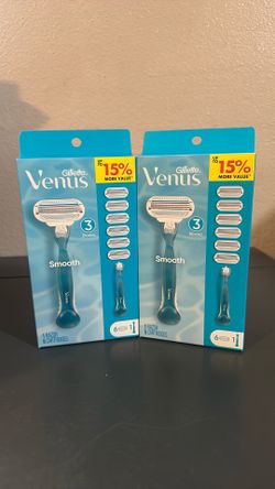 Gillette Venus Smooth Razor with 6 Cartridges New