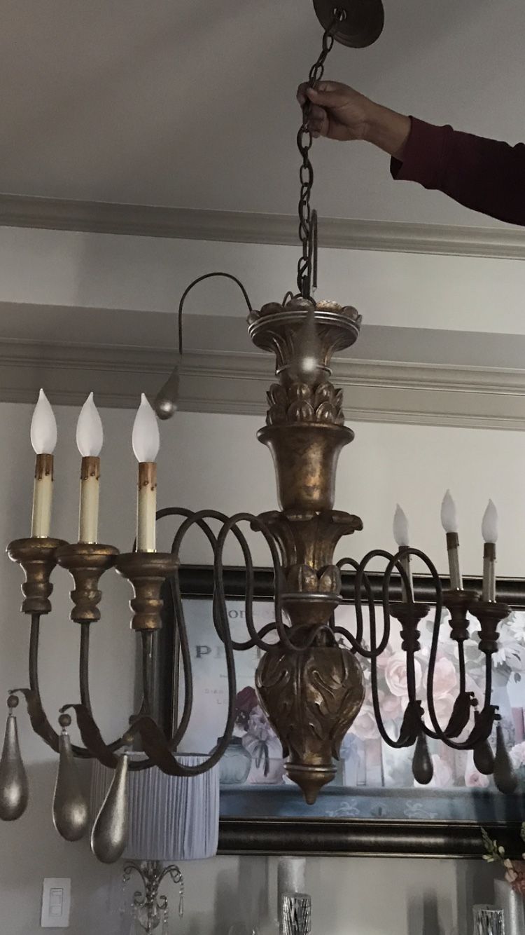 French country inspired chandelier