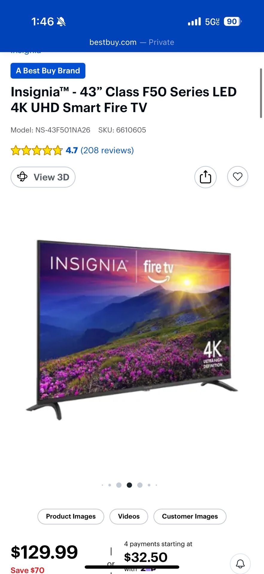 43inch 4K TV