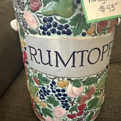 Vintage German “Rumtopf” Ceramic Crock by Marzi & Remy