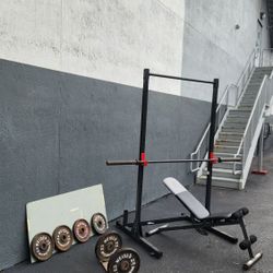 ‼️200 Weight Plates Pounds  + Pull Up Tower+Bar+Bench
Delivery for extra