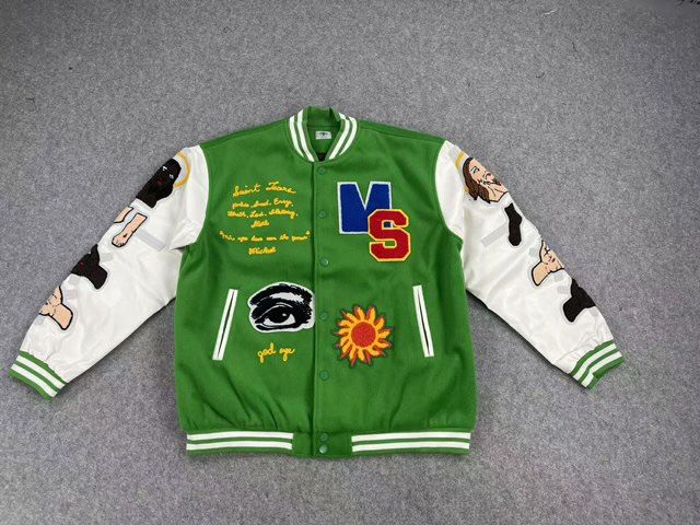Saint Michael X Denim Tears Green Varsity Jacket Sz.XL