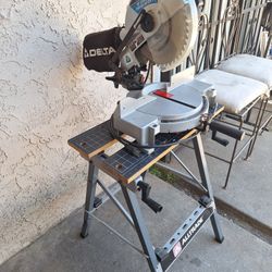 Delta 10” Compound Power Miter Saw With Alltrade workbench