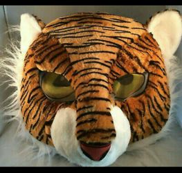 Tiger Maskimal Adorable Large Plush Head Mask 14 Years And Up Rare!