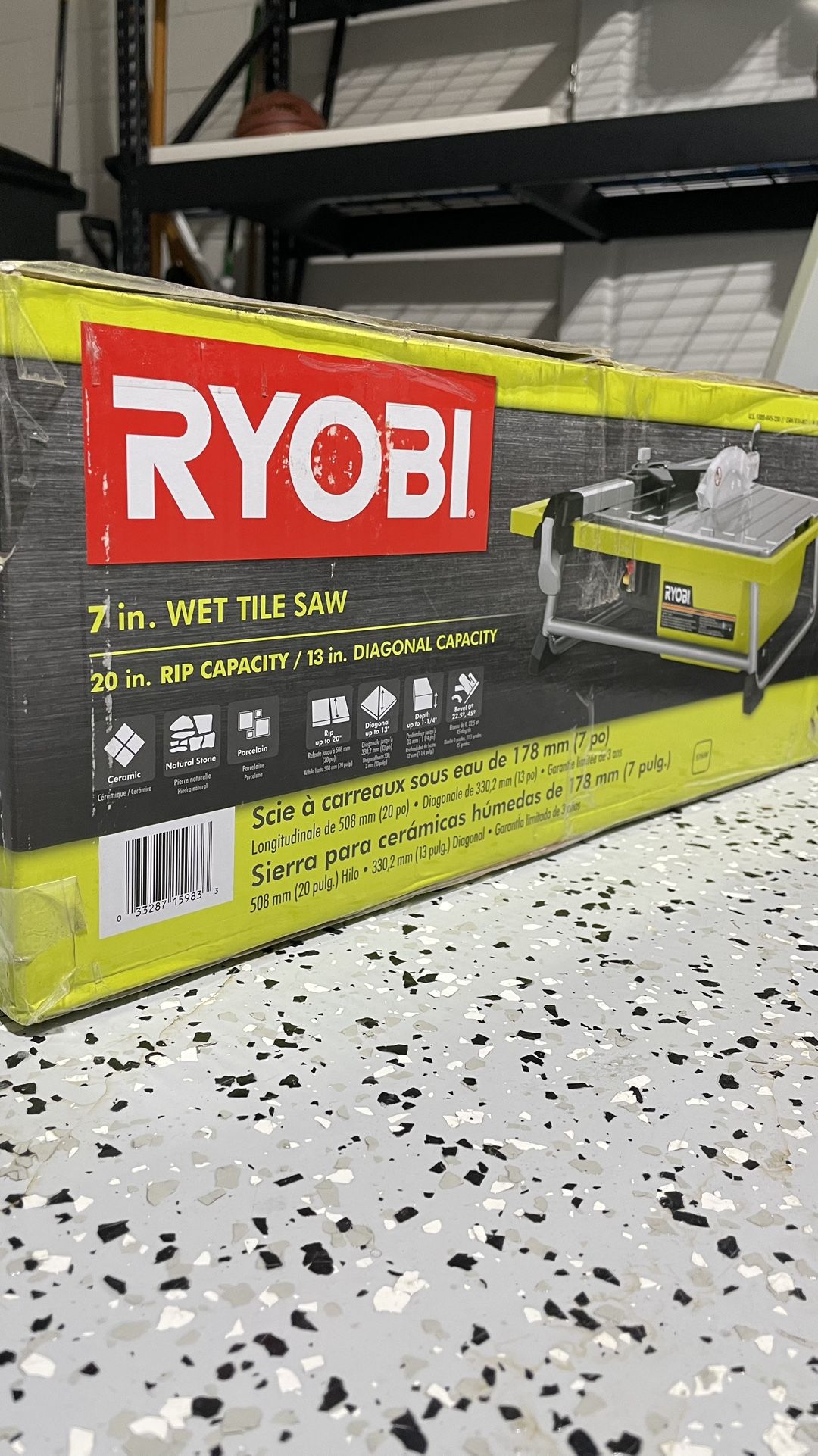Ryobi 7inch wet tile saw