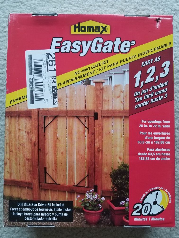 Homax Easy gate no-sag gate kit for Sale in Milwaukee, WI - OfferUp
