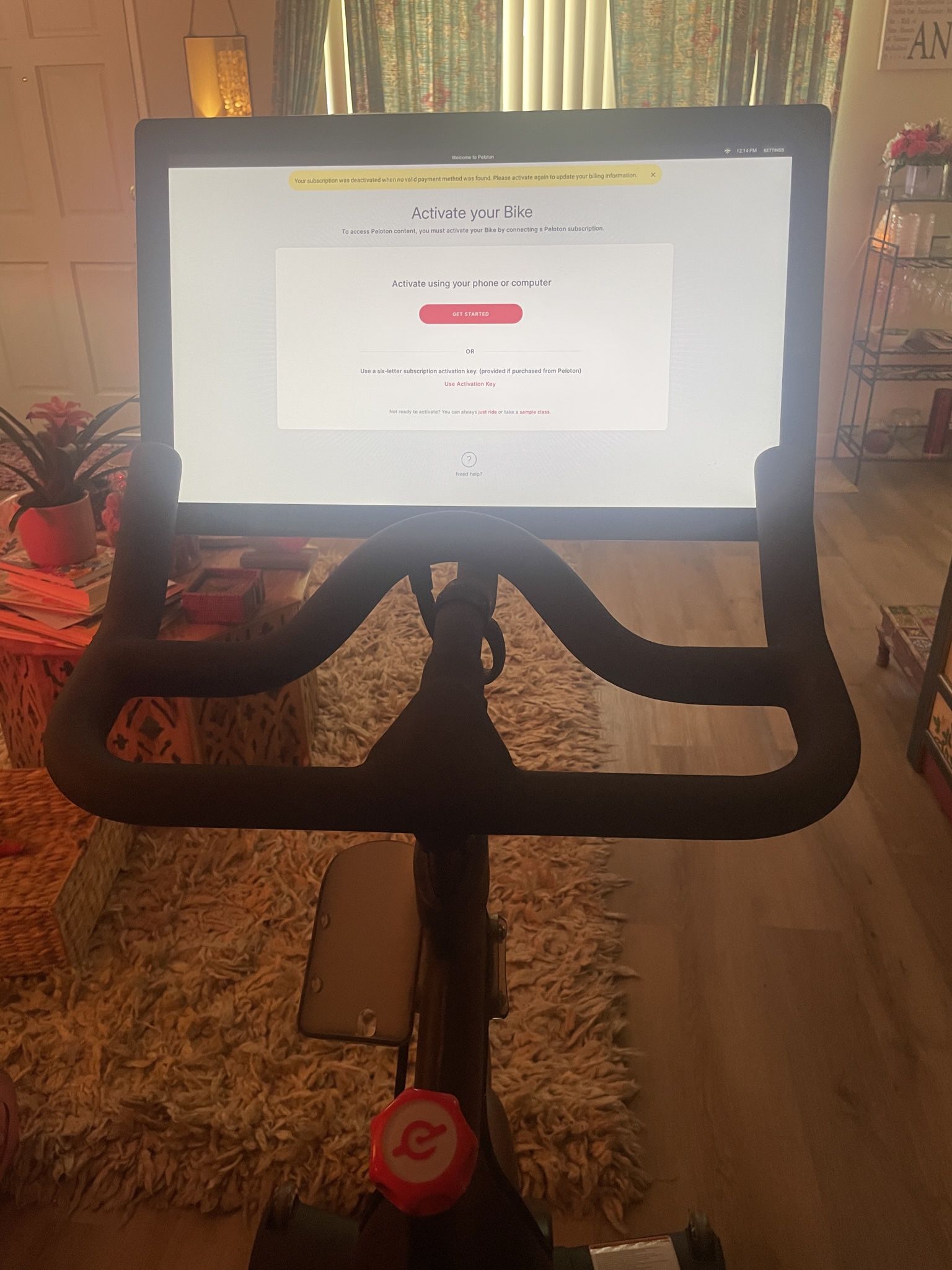 Paloton Exercise Bike With Shoes 