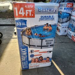 "Swimming Pool Sale" 14ft×33in Bestway Pool Includes Pump, Filter BRAND NEW