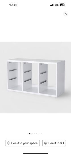 Triple Opening Sliding Bin Cube White - Brightroom
