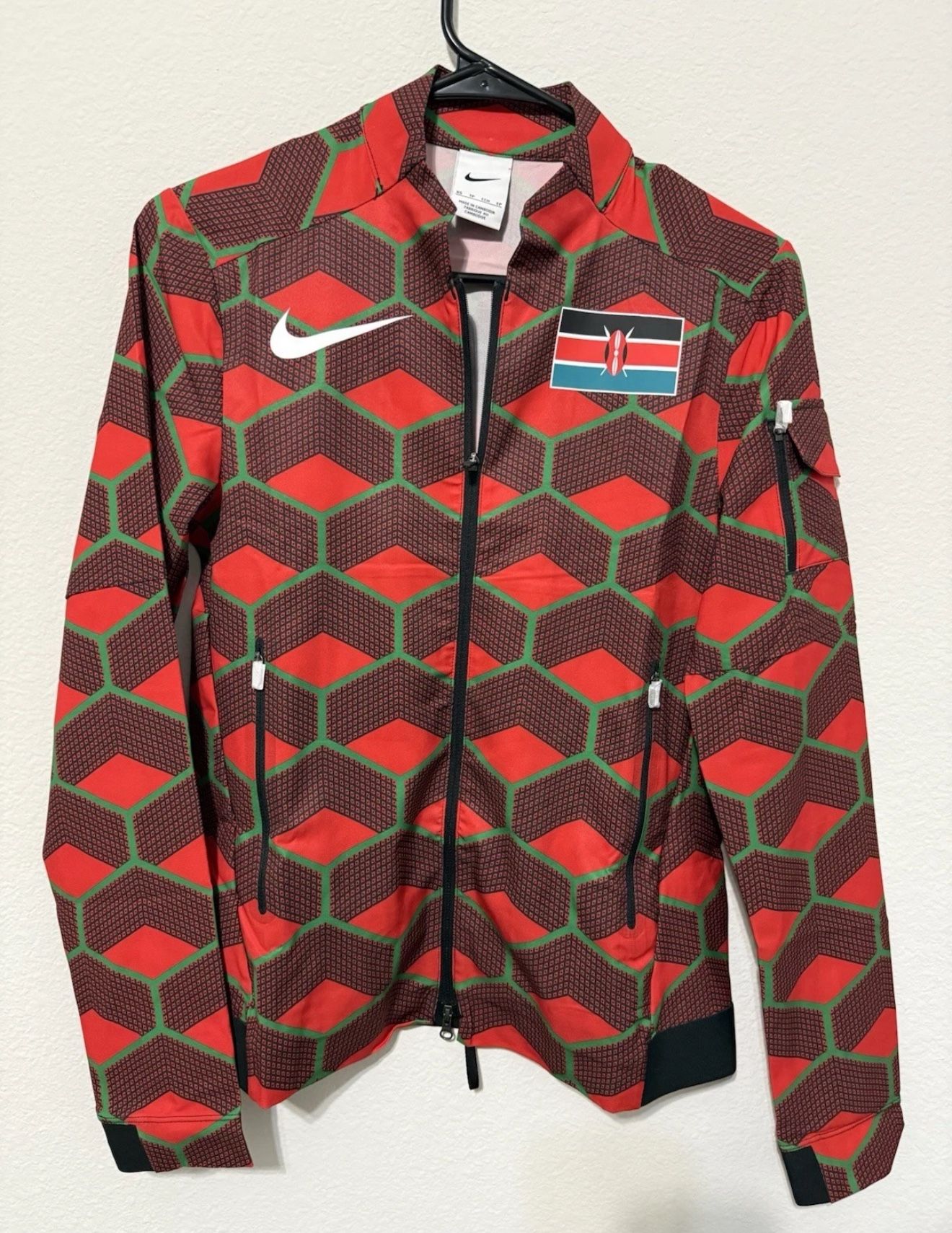 Nike Pro Elite Team Kenya Podium Zip Track Jacket Womens Sz XS CI8789-602 