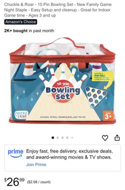 Chuckle & Roar Bowling Set Amazon $27 P/up Sheepshead Bay Brooklyn NY 